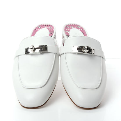 Hermes Calfskin Oz Mules 36.5 White 5 of 11