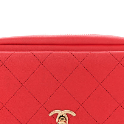 Chanel Goatksin Quilted Casual Trip Waist Belt Bag Red 8 of 10