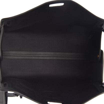 Fendi Glazed Fabric Vitello Century FF 1974 Stamp Patch Mini Peekaboo Defender Cover Mogano Panna Black 5 of 8