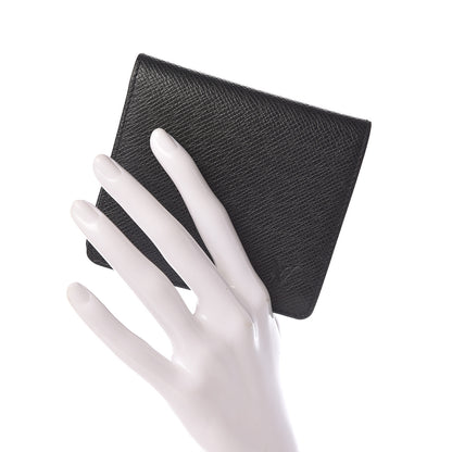 Louis Vuitton Taiga Porte Billets 3 Cartes Billfold Wallet Coin Case Ardoise 2 of 9