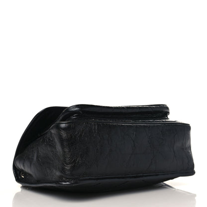 Saint Laurent Crinkled Calfskin Matelasse Monogram Medium Niki Chain Satchel Black 4 of 9