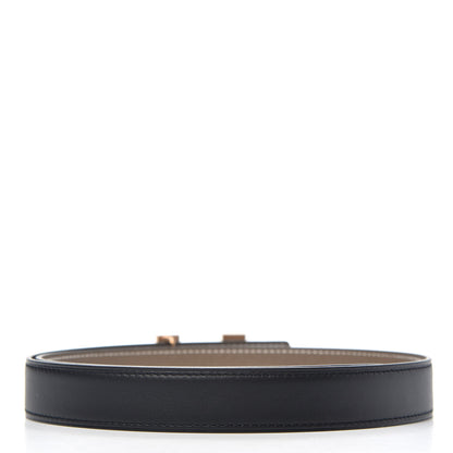 Hermes Swift Epsom 24mm Mini Constance H Belt 75 Black Etoupe 2 of 5