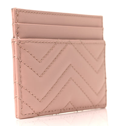 Gucci Calfskin Matelasse GG Marmont Card Holder Perfect Pink 3 of 8
