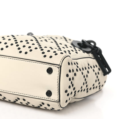 Christian Dior Ultra Matte Calfskin Studded Mini Supple Lady Dior White Black 9 of 12