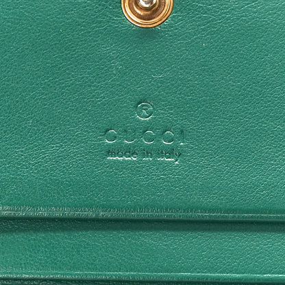 Gucci Calfskin Matelasse GG Marmont Card Case Wallet Emerald 6 of 8