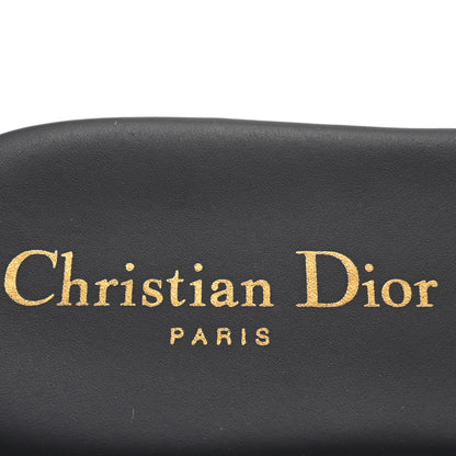Christian Dior Canvas Embroidered Dway Mules Slide Sandals 35 Deep Blue 8 of 10