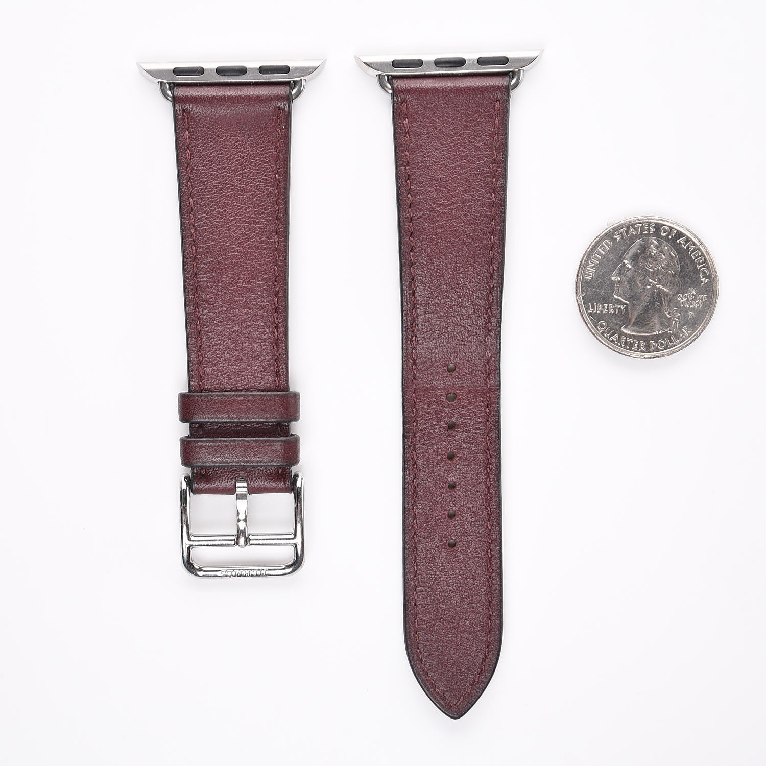 Hermes Swift 38mm Apple Watch Band Bordeaux 2 of 6
