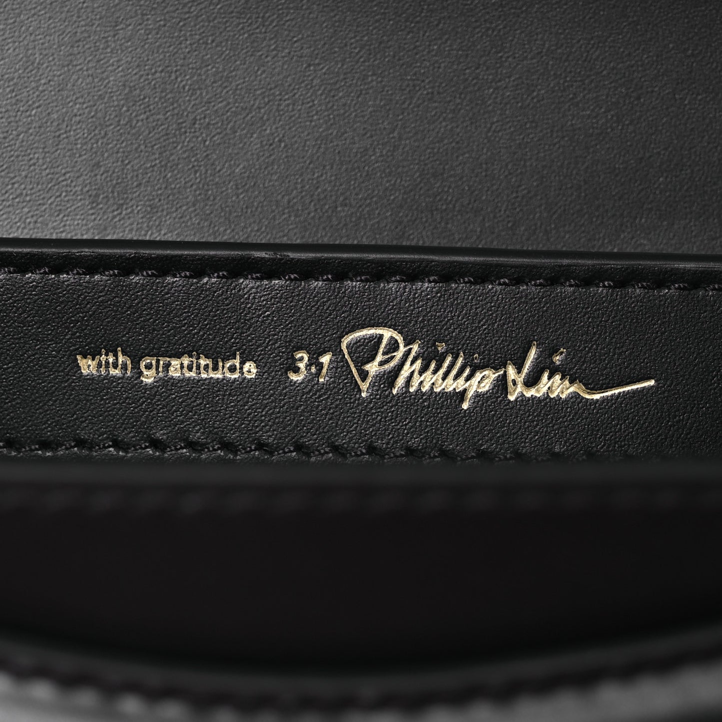 Calfskin ID Shoulder Bag Black