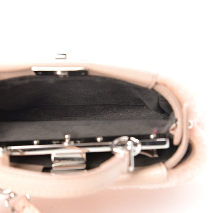Fendi Shearling Shiny Nappa Micro Peekaboo Iconic Satchel Light Rose 5 of 14