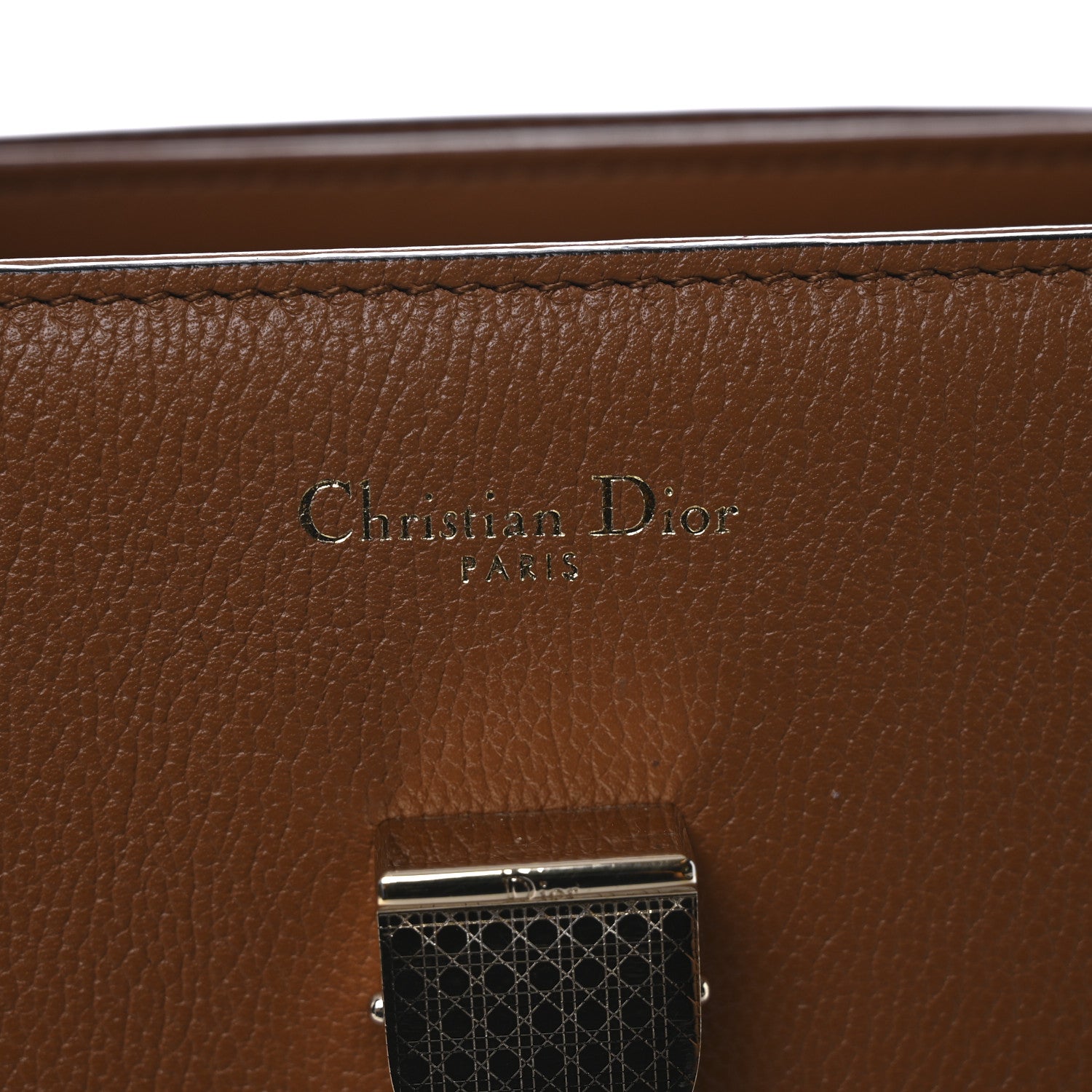 Christian Dior Grained Calfskin Medium Diorever Flap Brown 6 of 9