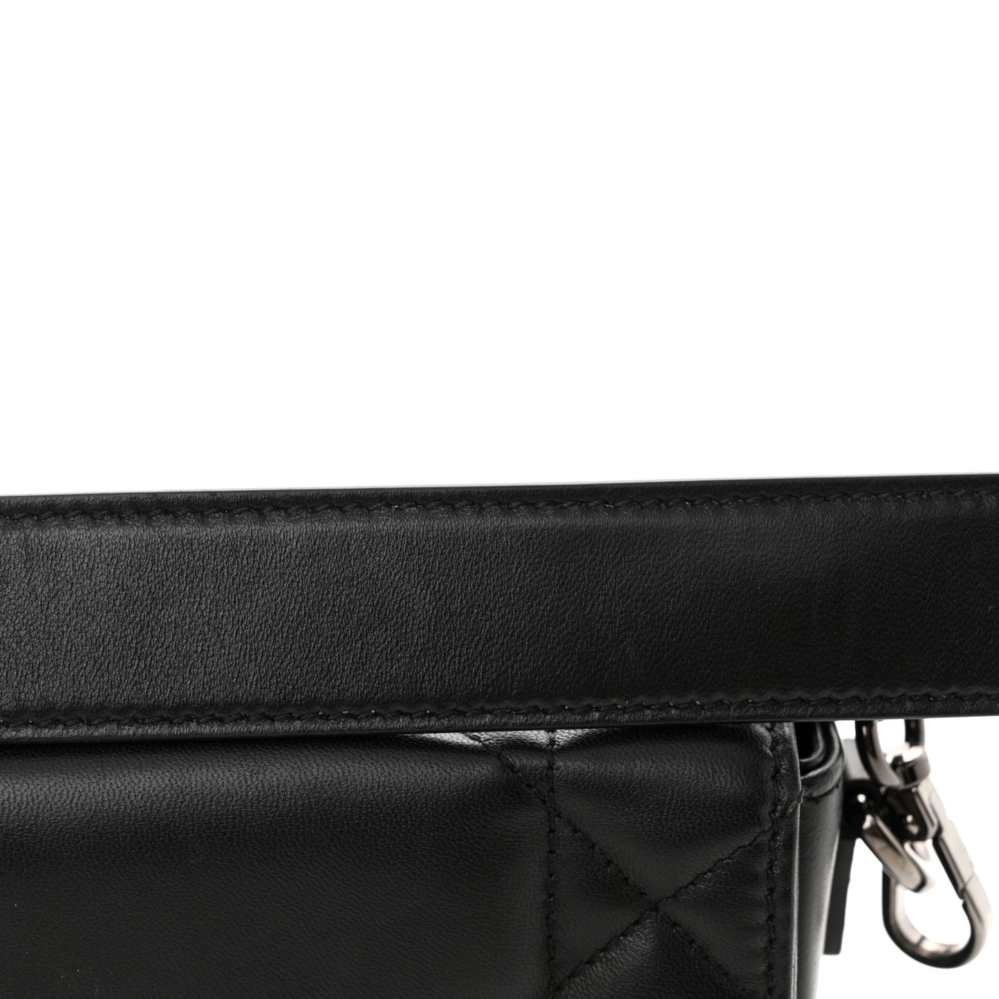 Lambskin Maxi Cannage Small 30 Montaigne Chain Top Handle Bag Black