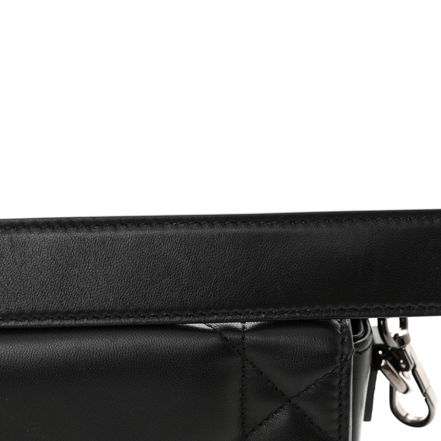 Christian Dior Lambskin Maxi Cannage Small 30 Montaigne Chain Top Handle Bag Black 7 of 11