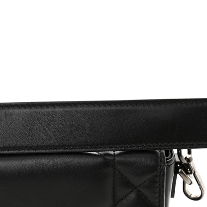 Christian Dior Lambskin Maxi Cannage Small 30 Montaigne Chain Top Handle Bag Black 7 of 11