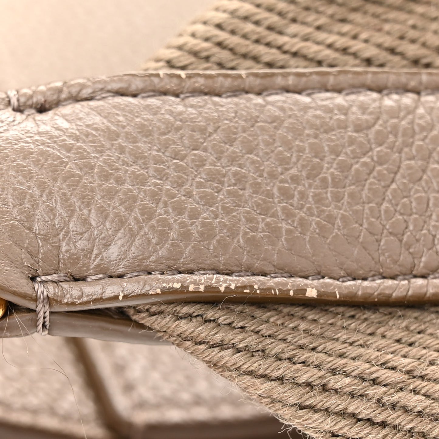Soft Grained Calfskin Sangle Bucket Bag Taupe