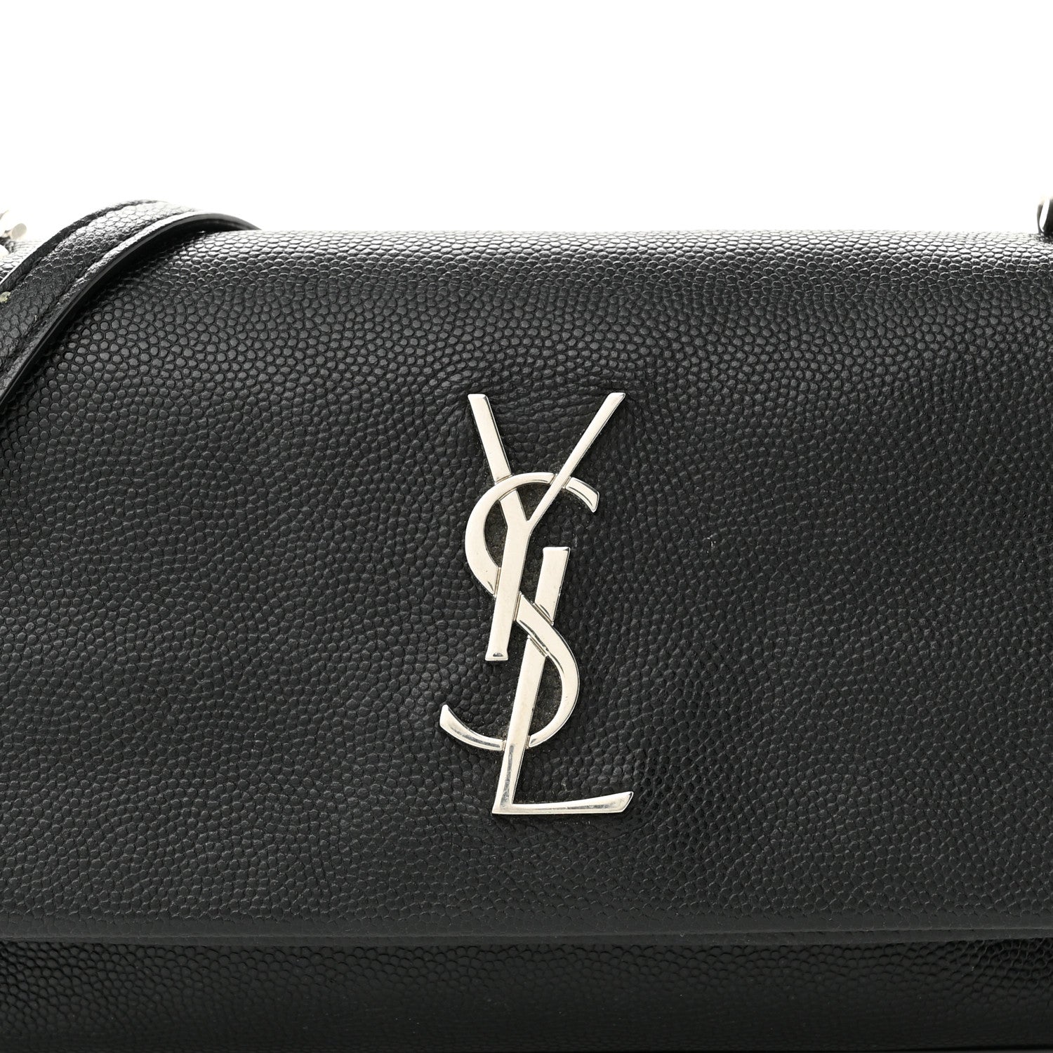 Saint Laurent Grain De Poudre Monogram Toy West Hollywood Fold-Over Bag Black 7 of 9