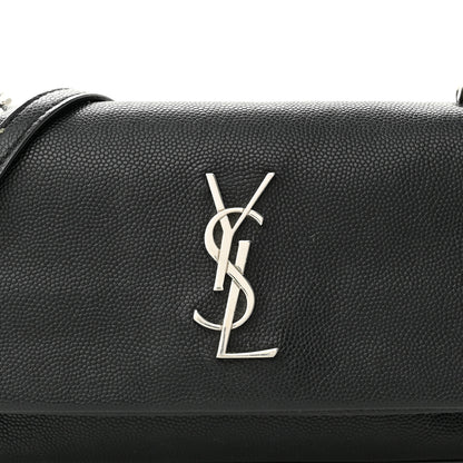 Saint Laurent Grain De Poudre Monogram Toy West Hollywood Fold-Over Bag Black 7 of 9