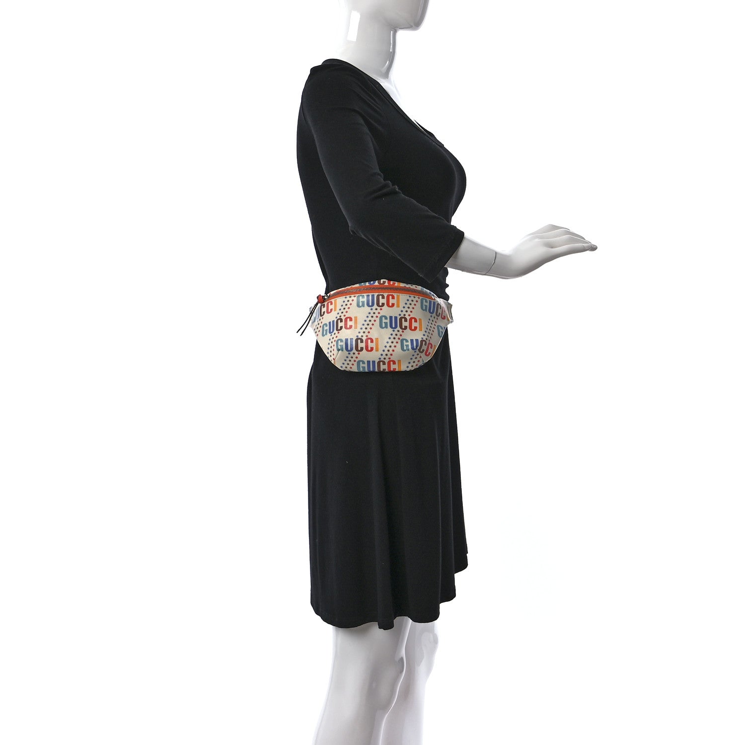 Gucci Coated Canvas Logo Star Print Childrens Belt Bag Beige Multicolor Vibrant Orange 2 of 9
