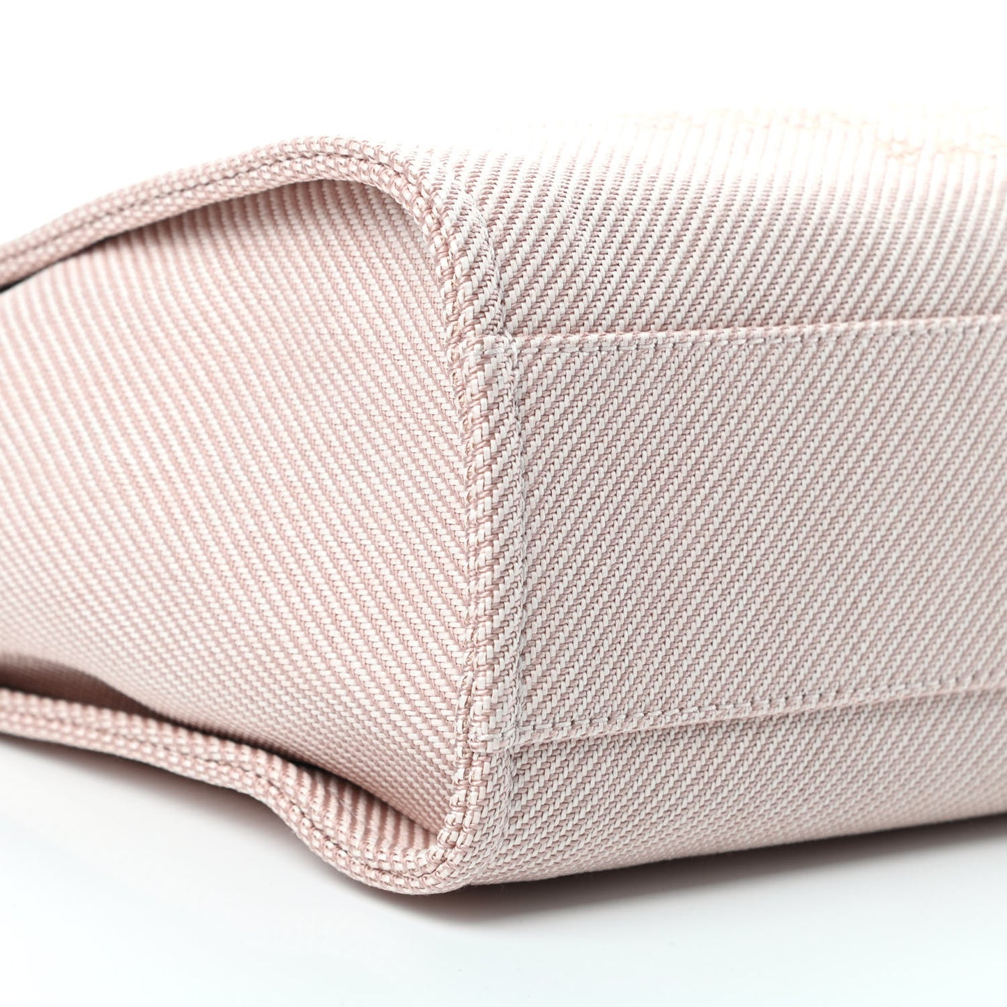 Mixed Fibers Calfskin Small Deauville Tote Beige