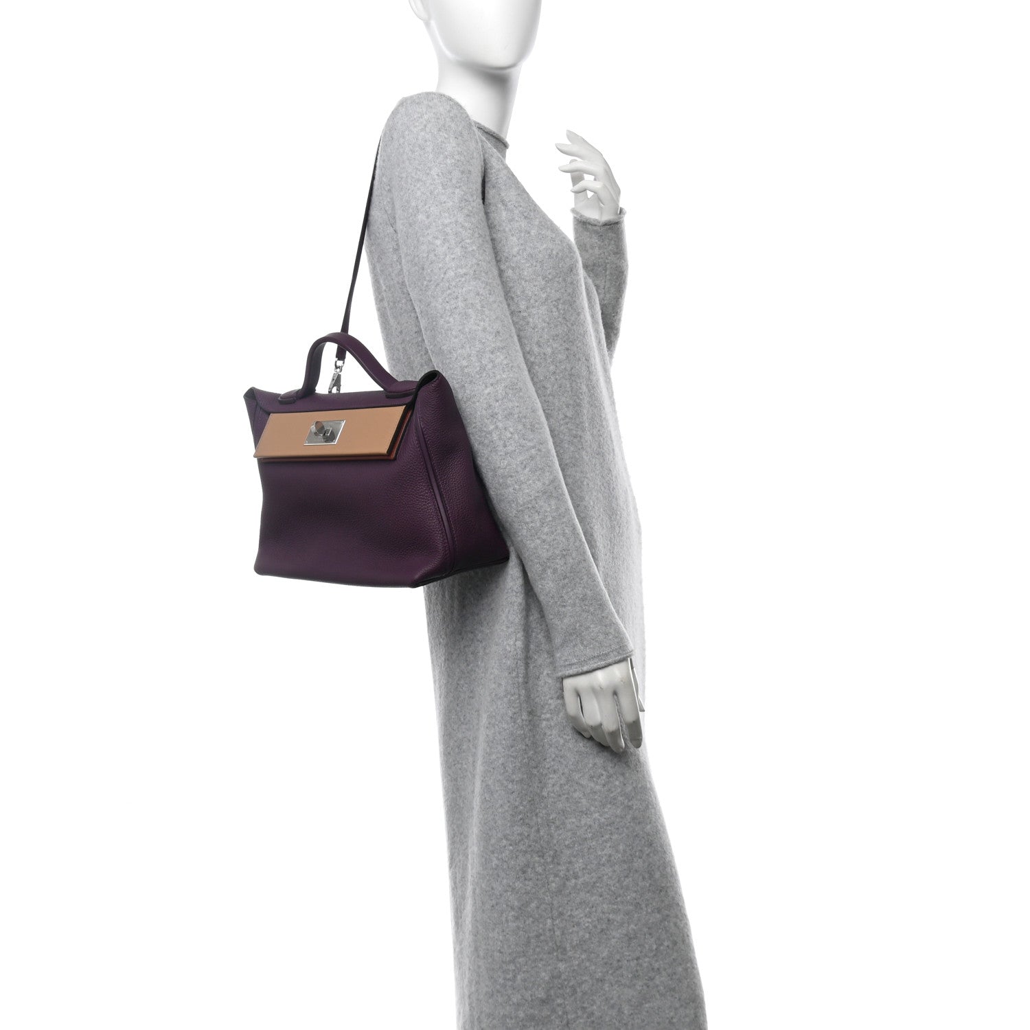 Hermes Togo Swift 24/24 29 Cassis Chai Cuivre 2 of 12