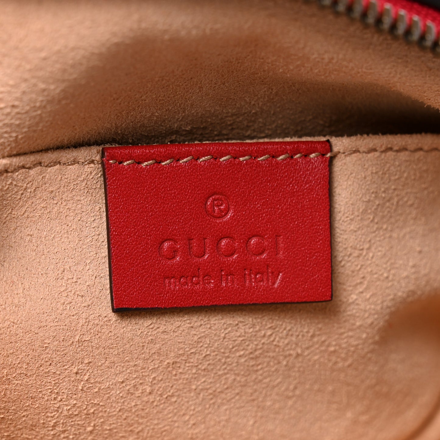 Calfskin Matelasse GG Marmont Belt Bag 85 34 Hibiscus Red