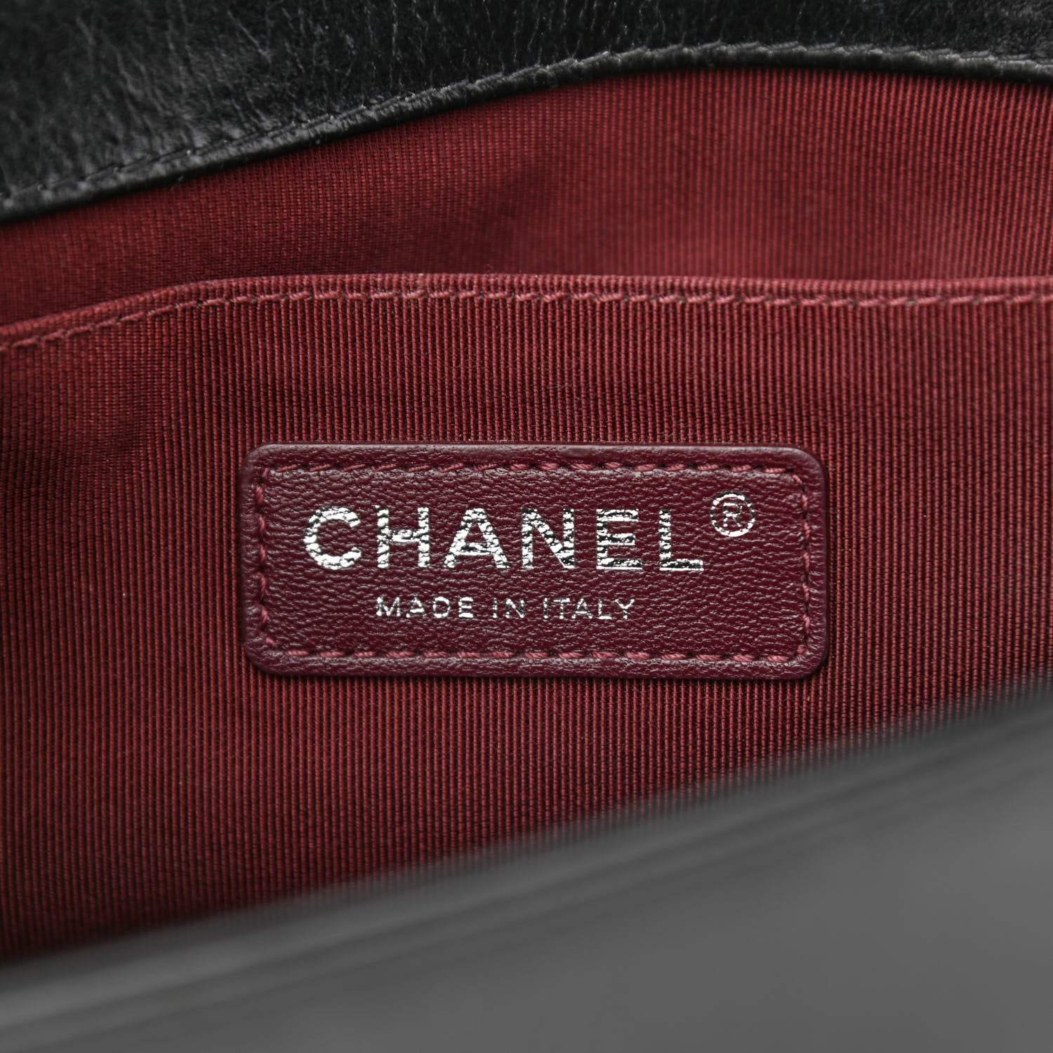 Chanel Glazed Calfskin Quilted Medium Boy Chained Flap Black 6 of 11