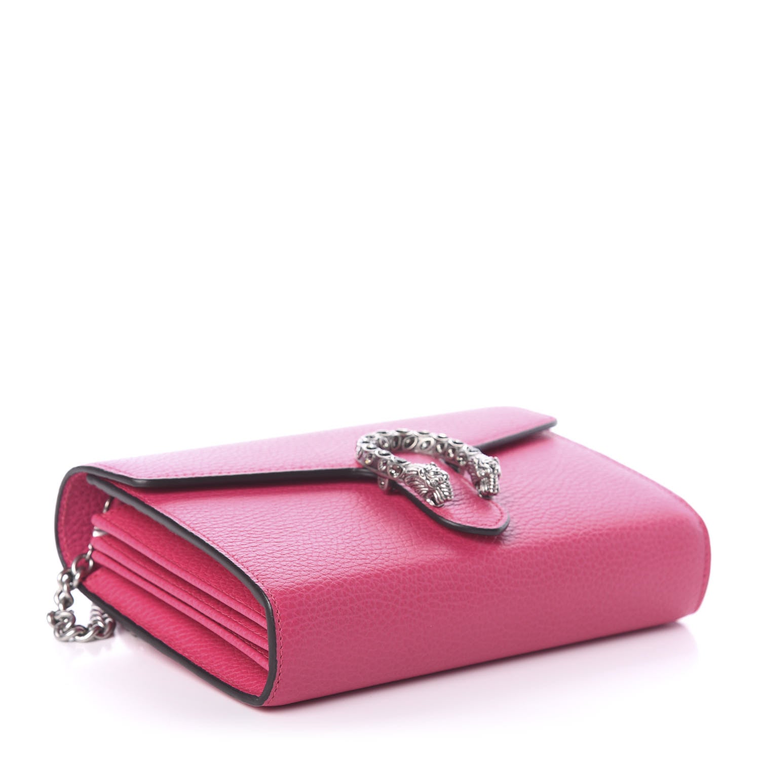 Gucci Dollar Calfskin Crystal Mini Dionysus Chain Wallet Box Pink 4 of 8