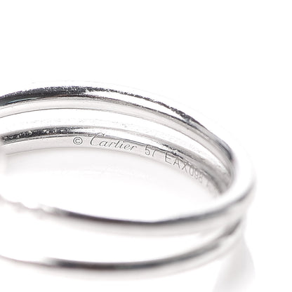 Cartier 18K White Gold Diamond Double Juste Un Clou Ring 57 8 4 of 7