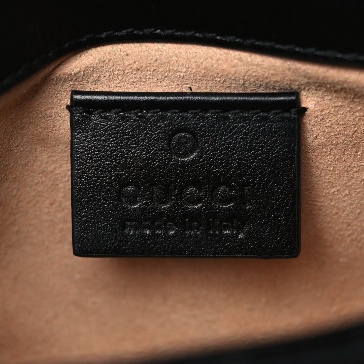 Calfskin Matelasse Super Mini GG Marmont Shoulder Bag Black