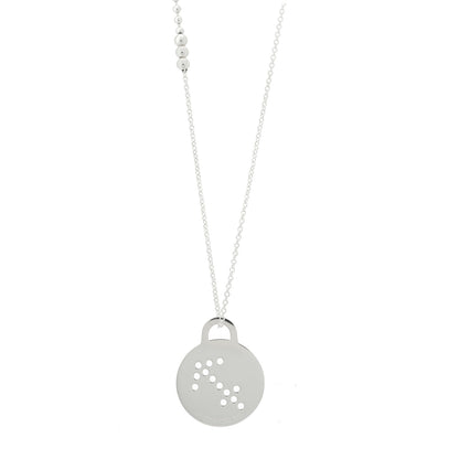 Tiffany Sterling Silver Return to Tiffany Zodiac Sagittarius Round Tag Pendant Necklace 4 of 6