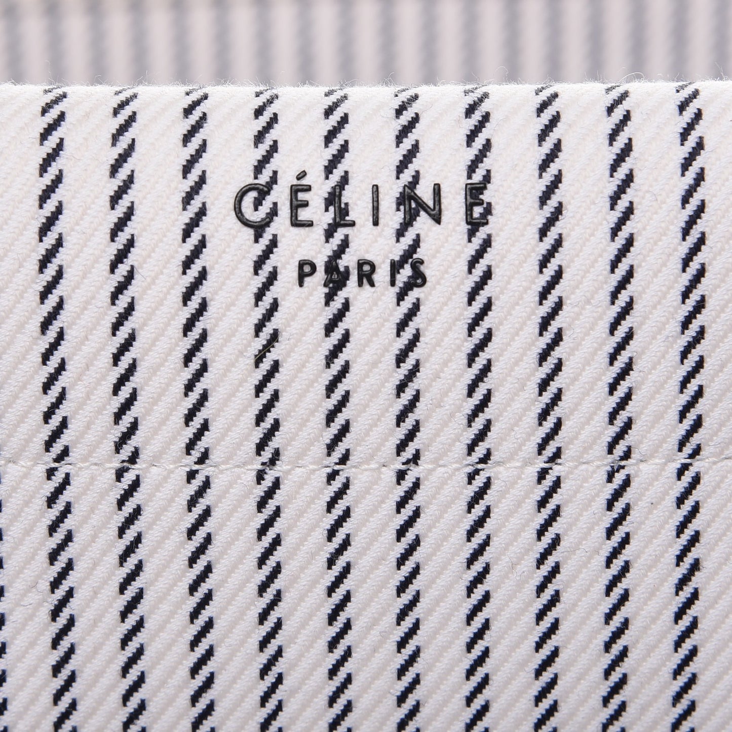 Cotton Canvas Striped Medium Phantom Luggage White Navy