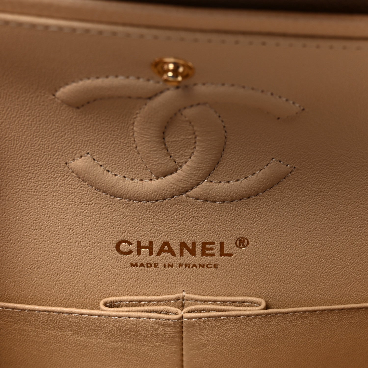 Chanel Caviar Quilted Small Double Flap Beige 6 of 10