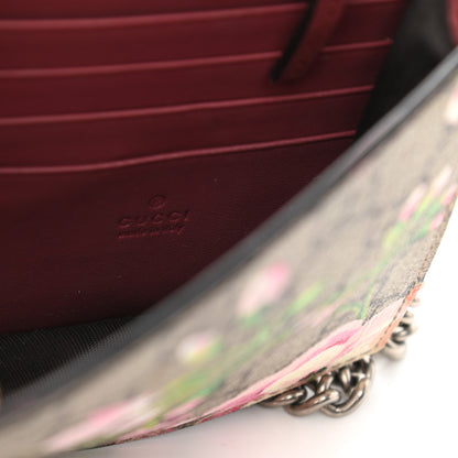 Gucci GG Supreme Monogram Blooms Chain Wallet Beige Multicolor Dry Rose 6 of 11