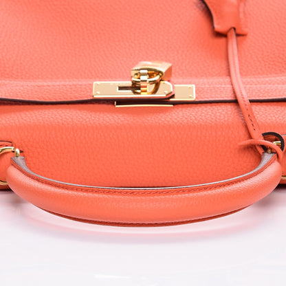 Hermes Togo Kelly Retourne 28 Orange Poppy 14 of 31