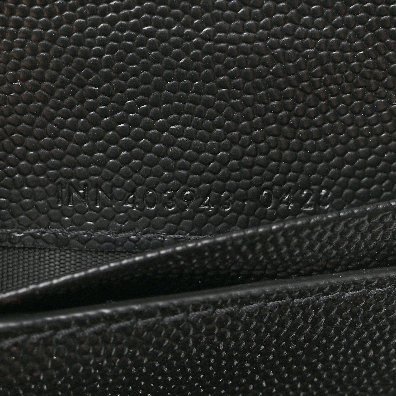 Saint Laurent SAINT LAURENT Grain De Poudre Matelasse Chevron Monogram Compact Tri Fold Wallet Black 7 of 9
