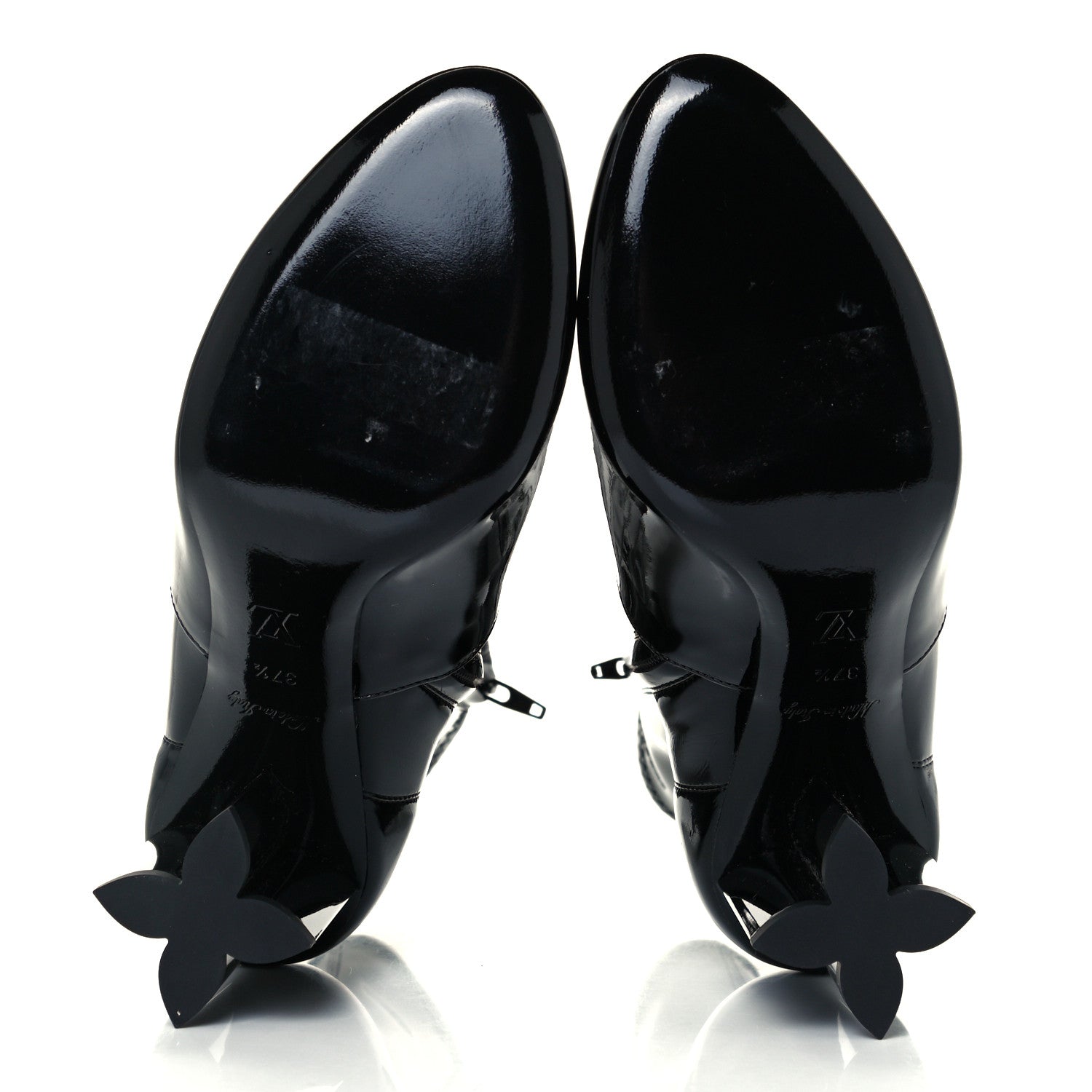 Louis Vuitton Patent Uniformes Silhouette Ankle Boots 37.5 Black 7 of 10