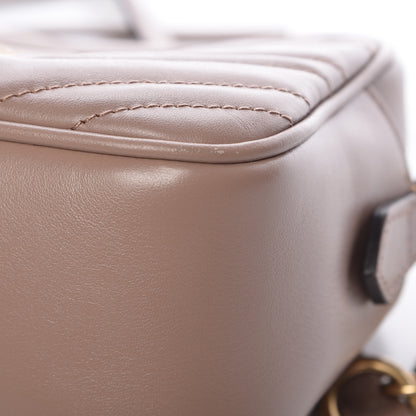 Gucci Calfskin Matelasse Small GG Marmont Chain Shoulder Bag Taupe 12 of 16