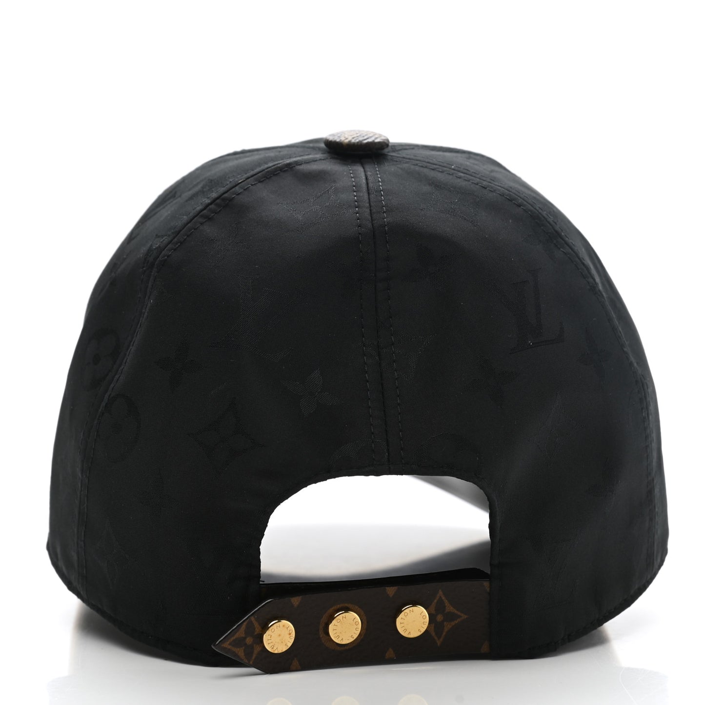 Polyester Silk Monogram LV Get Ready Cap M Black