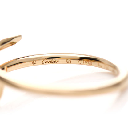 Cartier 18K Yellow Gold Small Juste Un Clou Ring 53 6.25 4 of 5