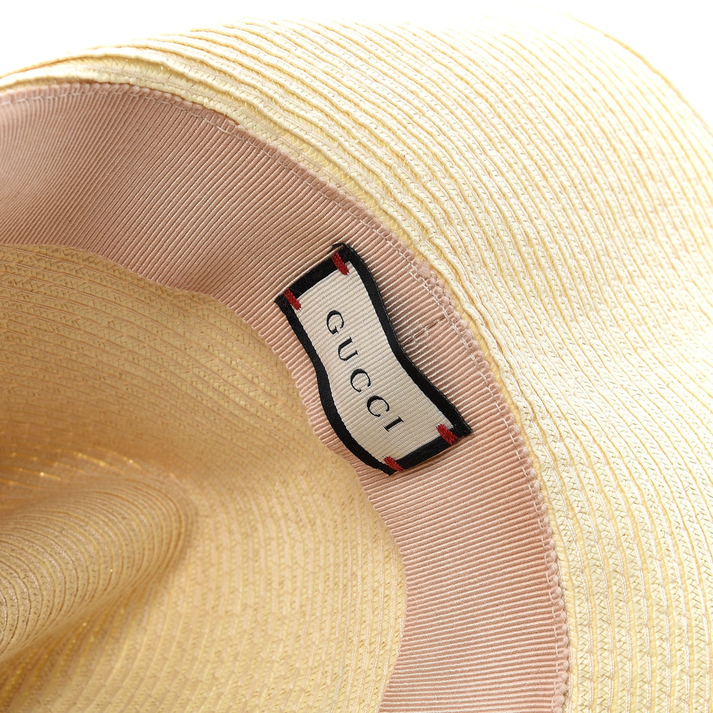 Raffia Double G Hat Ivory