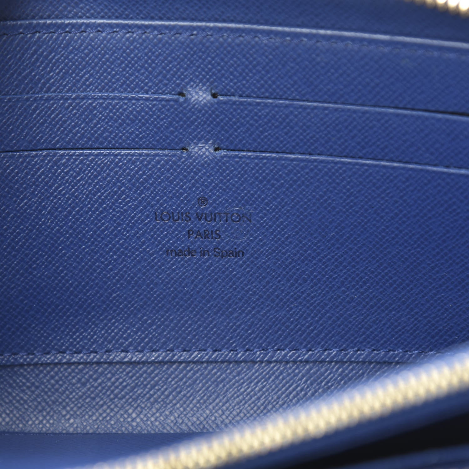Louis Vuitton Supple Calfskin Paname Flight Zippy Wallet Blue 6 of 15