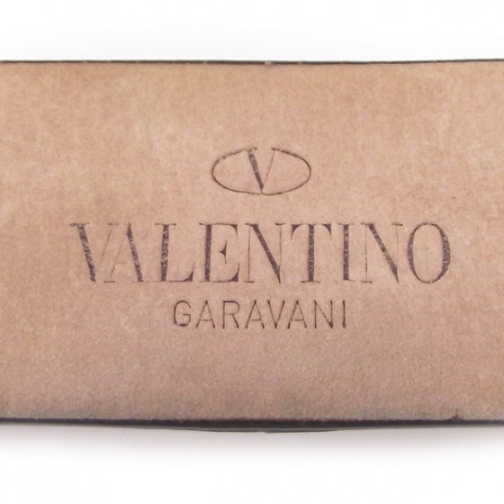 Valentino Garavani Leather Crystal V Logo Belt 6 of 8
