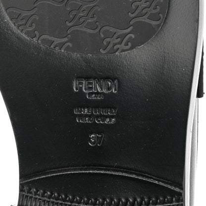 Fendi Calfskin Karligraphy Loafers 37 Black 7 of 13