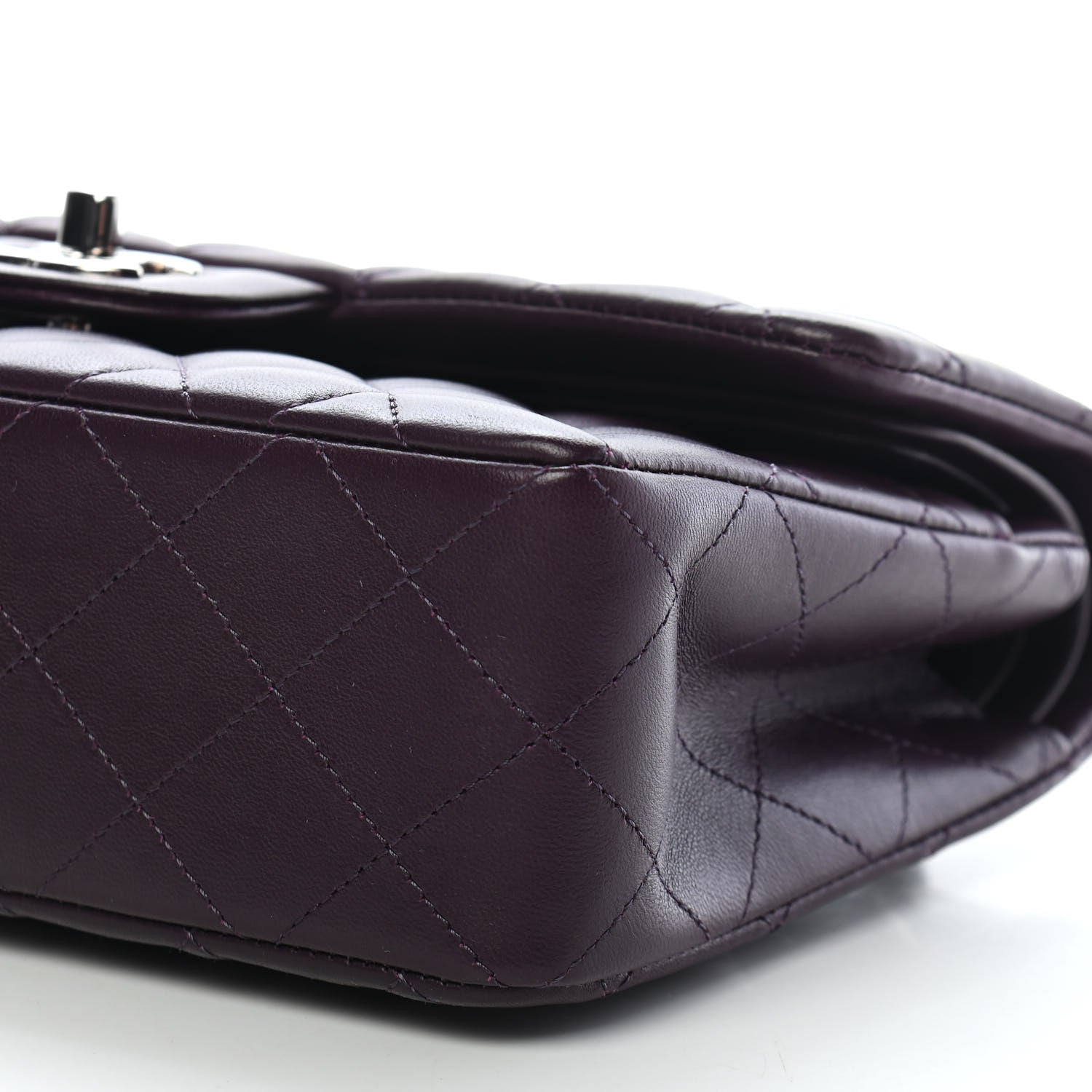 Chanel Lambskin Quilted Small Double Flap Purple 9 of 13