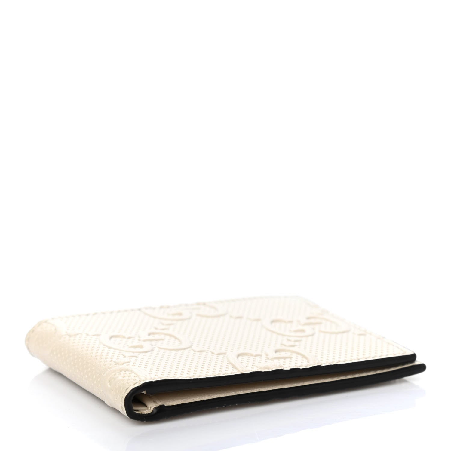 Gucci Calfskin GG Tennis Embossed Bi-Fold Wallet Mystic White 3 of 4
