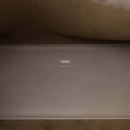 Fendi Vitello King Plexiglass Logo Embossed Medium Fendi Sunshine Shopper Tote Tortora 5 of 13