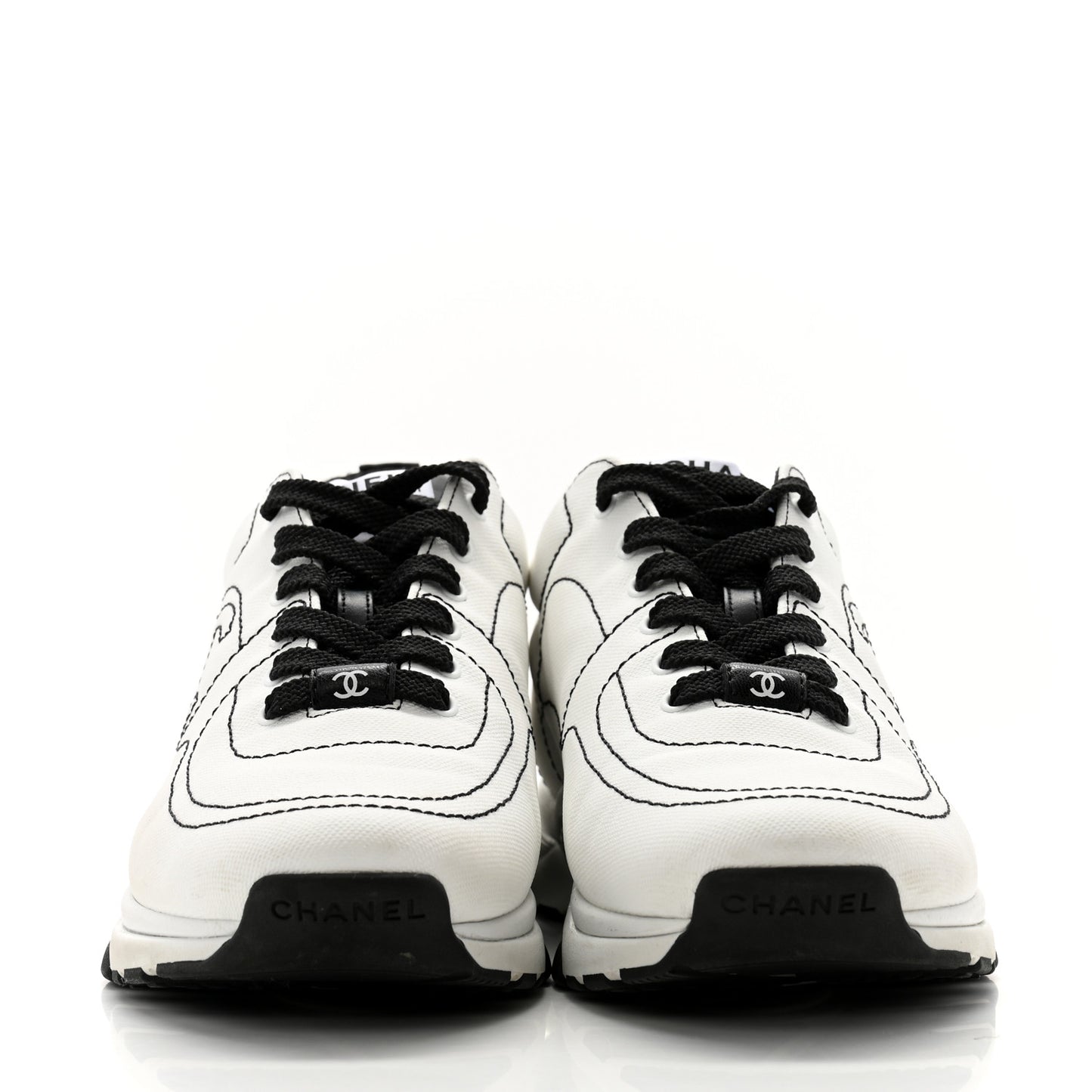 Cotton Womens CC Sneakers 37 White Black