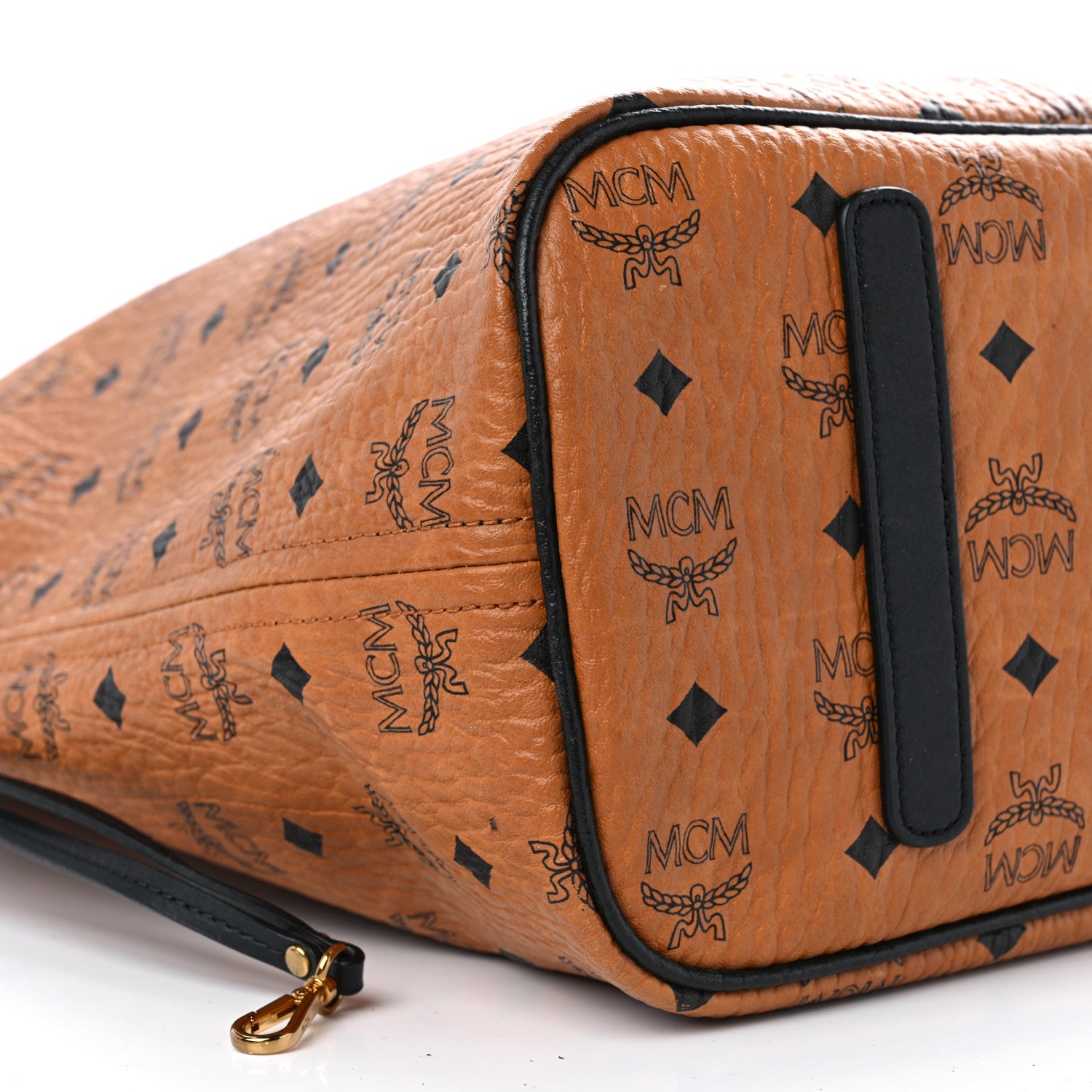 MCM Visetos Medium Project Reversible Shopper Tote Cognac 9 of 18