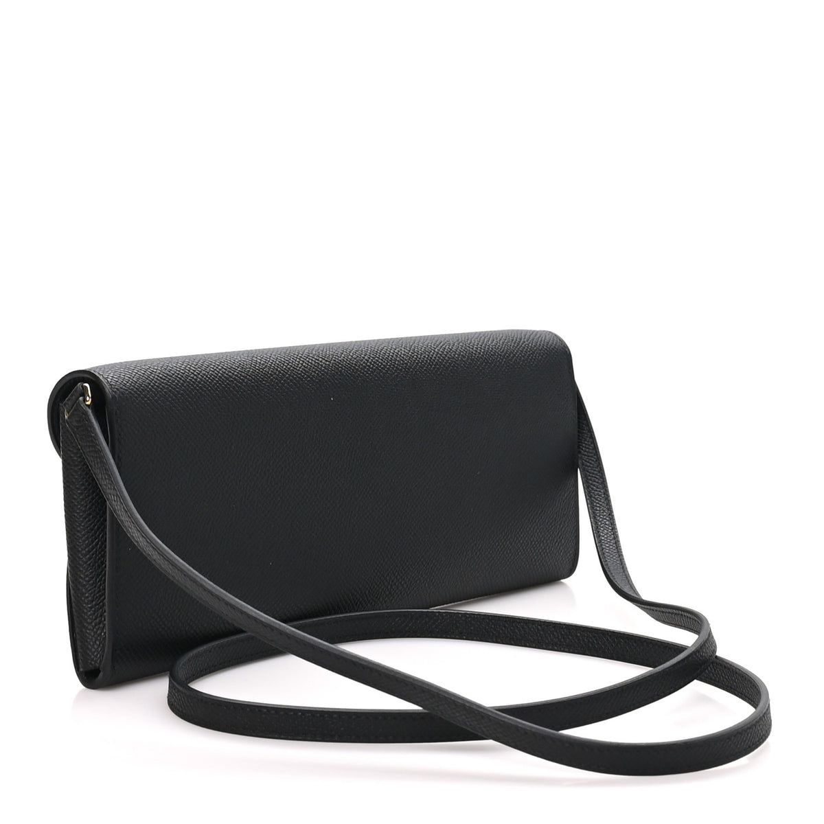 Hermes Epsom Enamel Maillon Wallet To Go Black 2 of 10