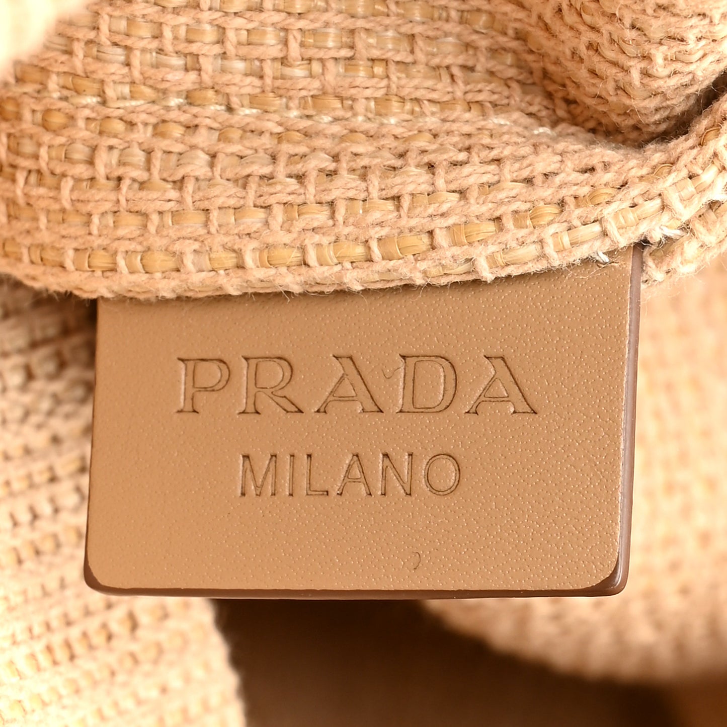 Raffia Logo Tote Naturale