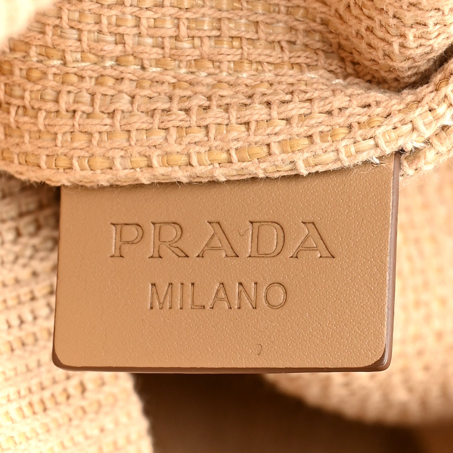 Prada Raffia Logo Tote Naturale 6 of 8